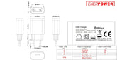 ENERpower EP-18WQC3B 5V QC3.0 USB replacement power supply